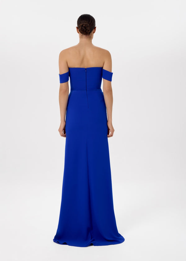 Sapphire Drape Gown