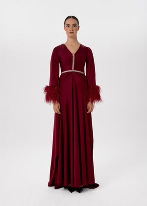 Scarlet Feather Gown
