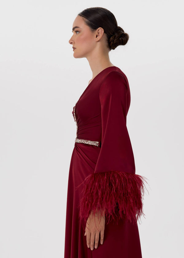 Scarlet Feather Gown