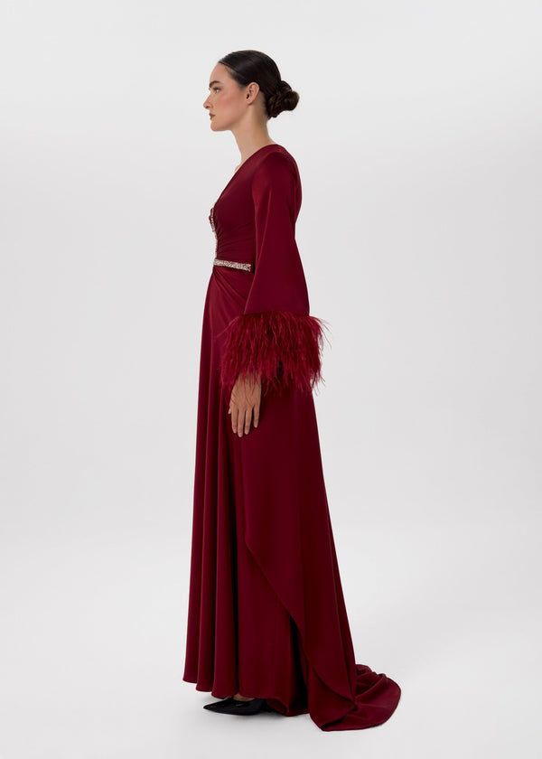 Scarlet Feather Gown