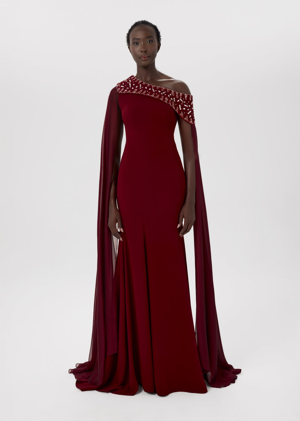 Crimson Veil Dress