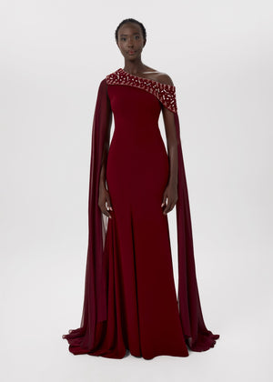 Crimson Veil Dress