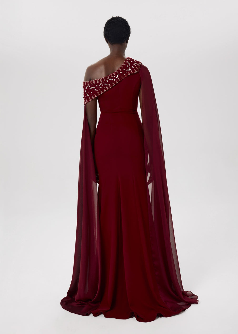 Crimson Veil Dress