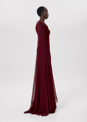 Crimson Veil Dress