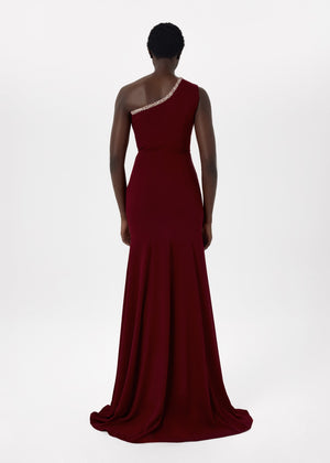 Crimson Veil Dress