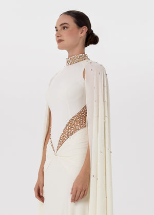 White Sculpt Gown