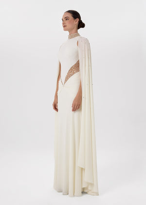 White Sculpt Gown