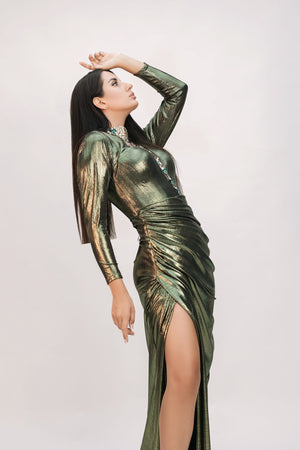 Hand Embroidered v neck