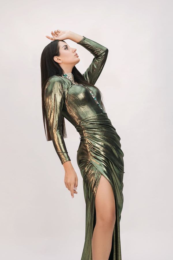 Hand Embroidered v neck