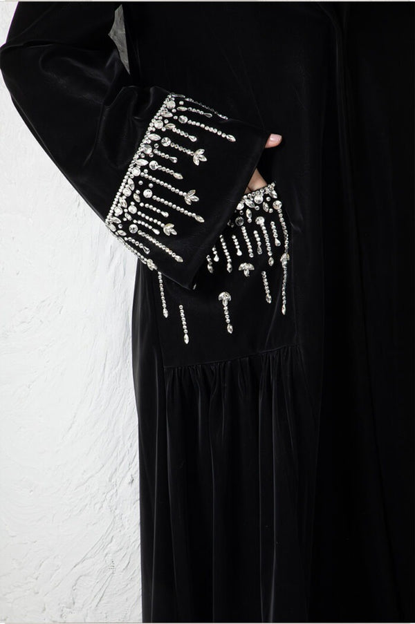 Black Abaya with embroidery