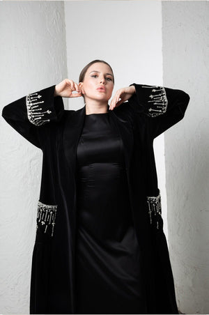 Black Abaya with embroidery