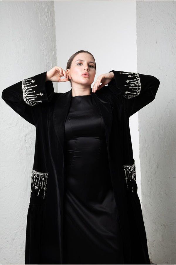 Black Abaya with embroidery