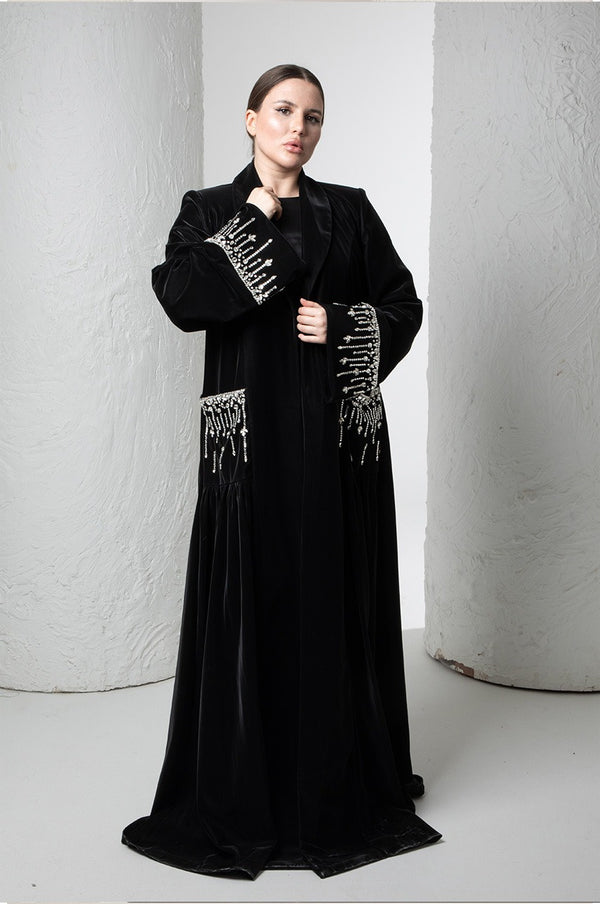 Black Abaya with embroidery