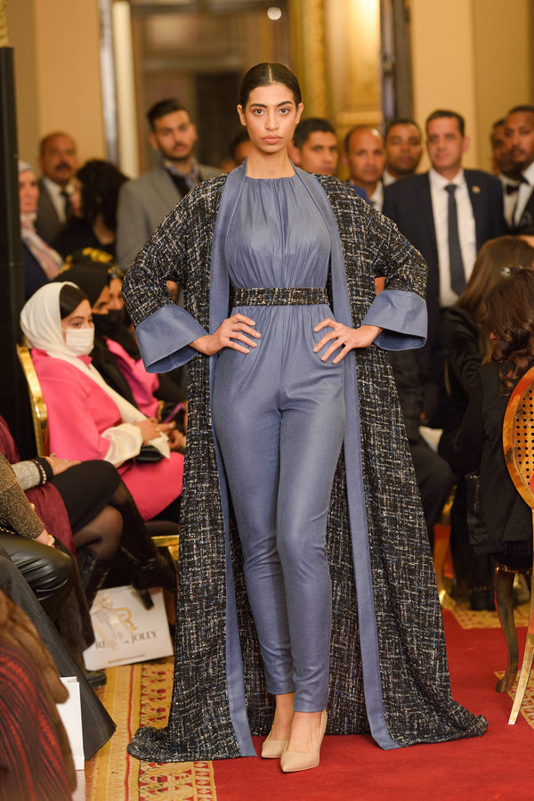 2 pieces set : Abaya with jumpsuit