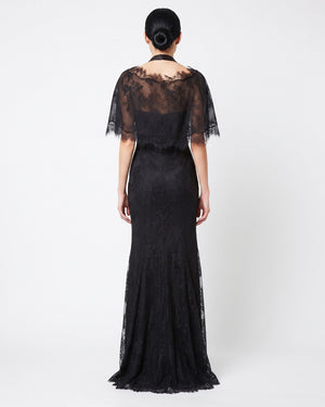Dentelle Noir Gown – back view