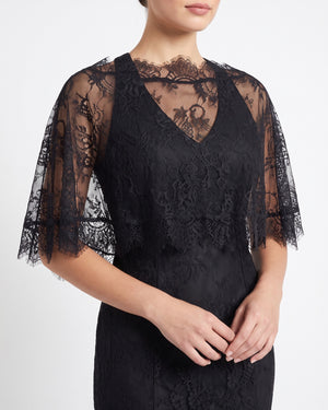 Dentelle Noir Gown – detail view
