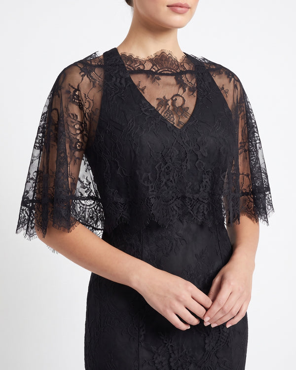 Dentelle Noir Gown – detail view