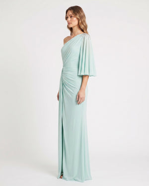 Jade Veil Gown – side view