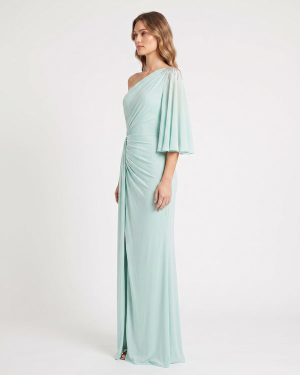 Jade Veil Gown – side view