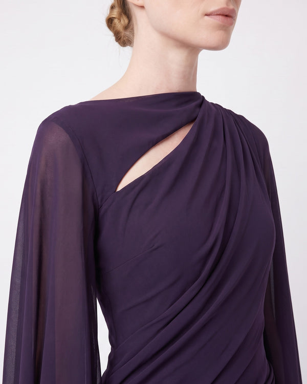 Amethyst Drape Gown – detail view