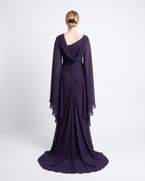 Amethyst Drape Gown – back view
