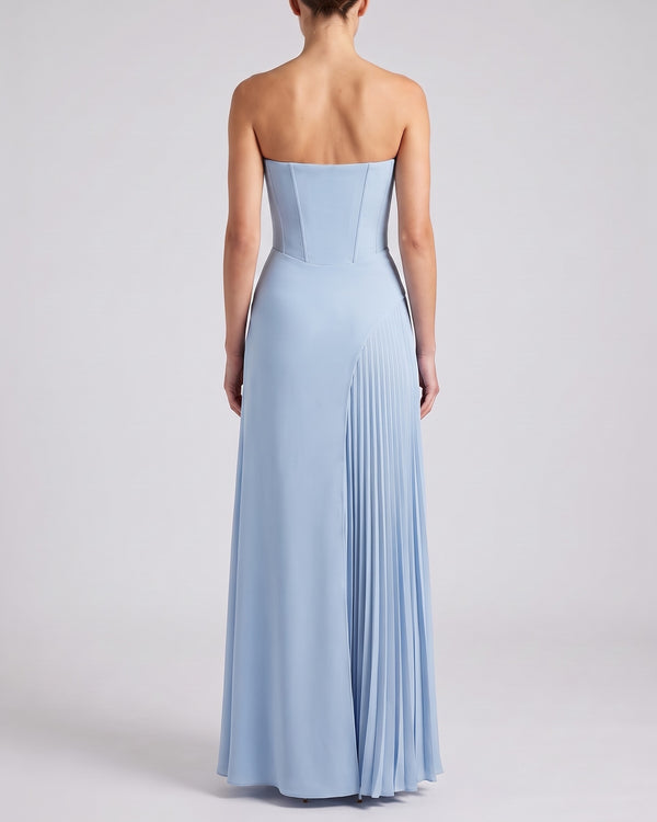 Azure Pleat Gown – back view