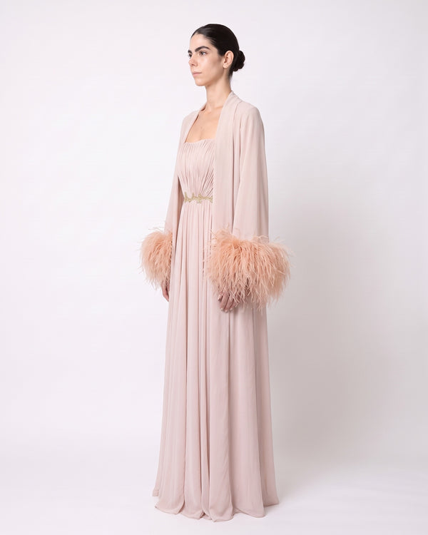 Plume Rose Abaya – front view