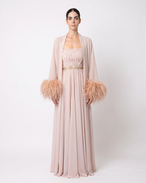 Plume Rose Abaya – side view
