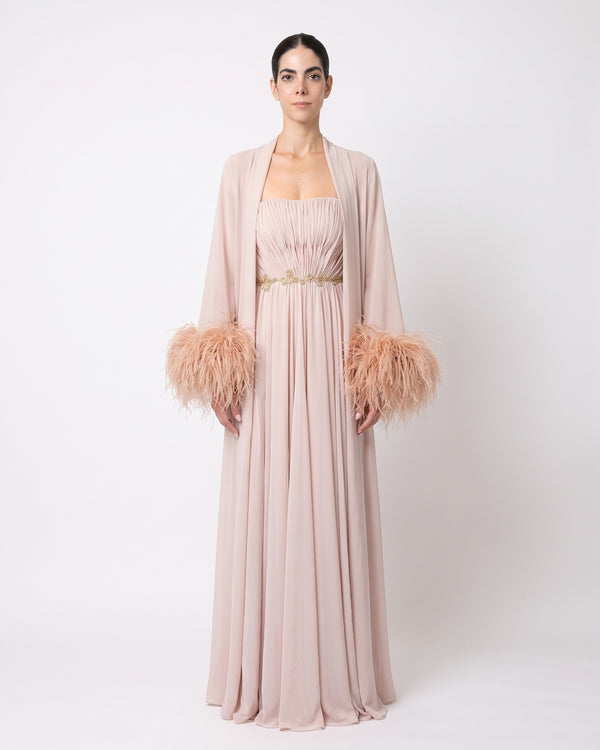 Plume Rose Abaya – side view