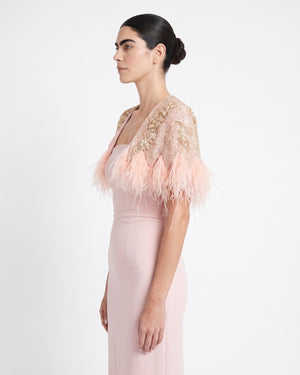 Doree Feather Gown – side view