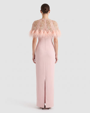 Doree Feather Gown – back view