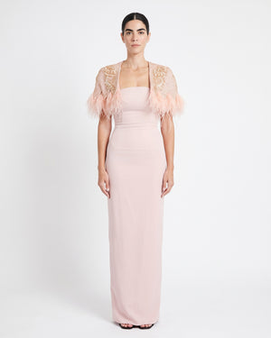 Doree Feather Gown – front view