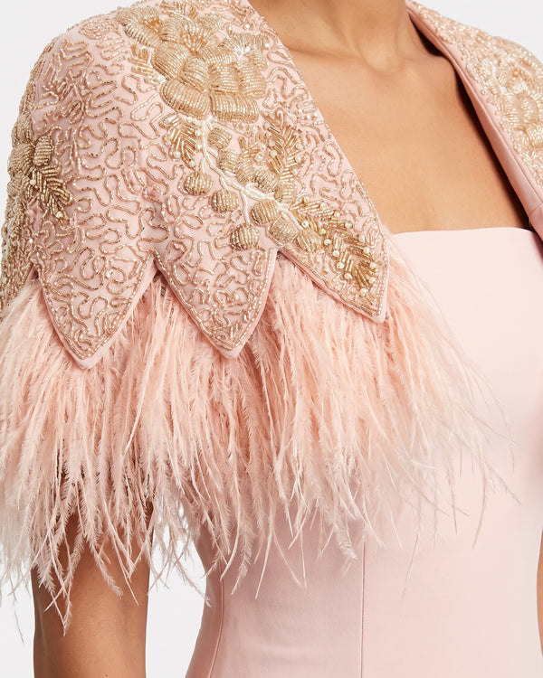 Doree Feather Gown – detail view