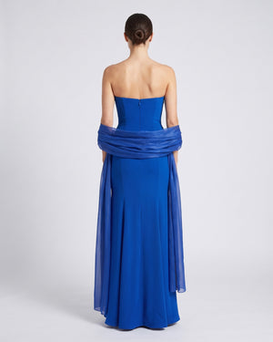 Bleu Royale Gown – back view