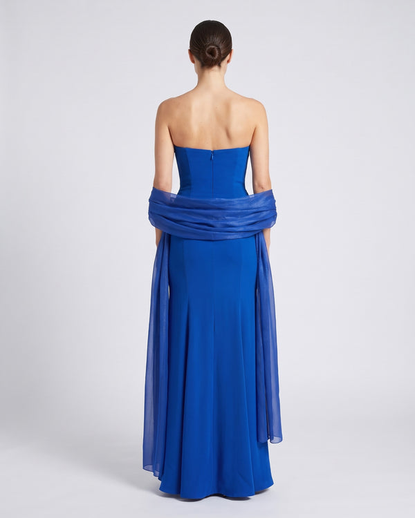 Bleu Royale Gown – back view