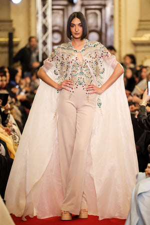 قفطان مطرز قطعتين