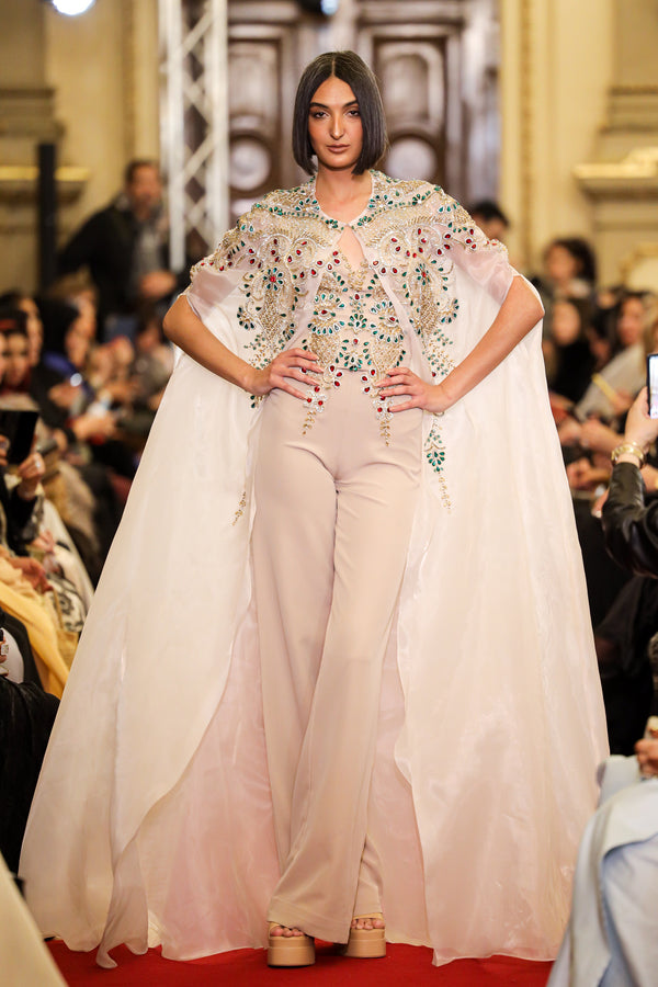 2 pieces embroidered kaftan