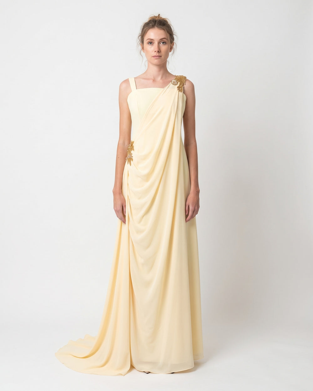 Soleil Drape Gown – front view