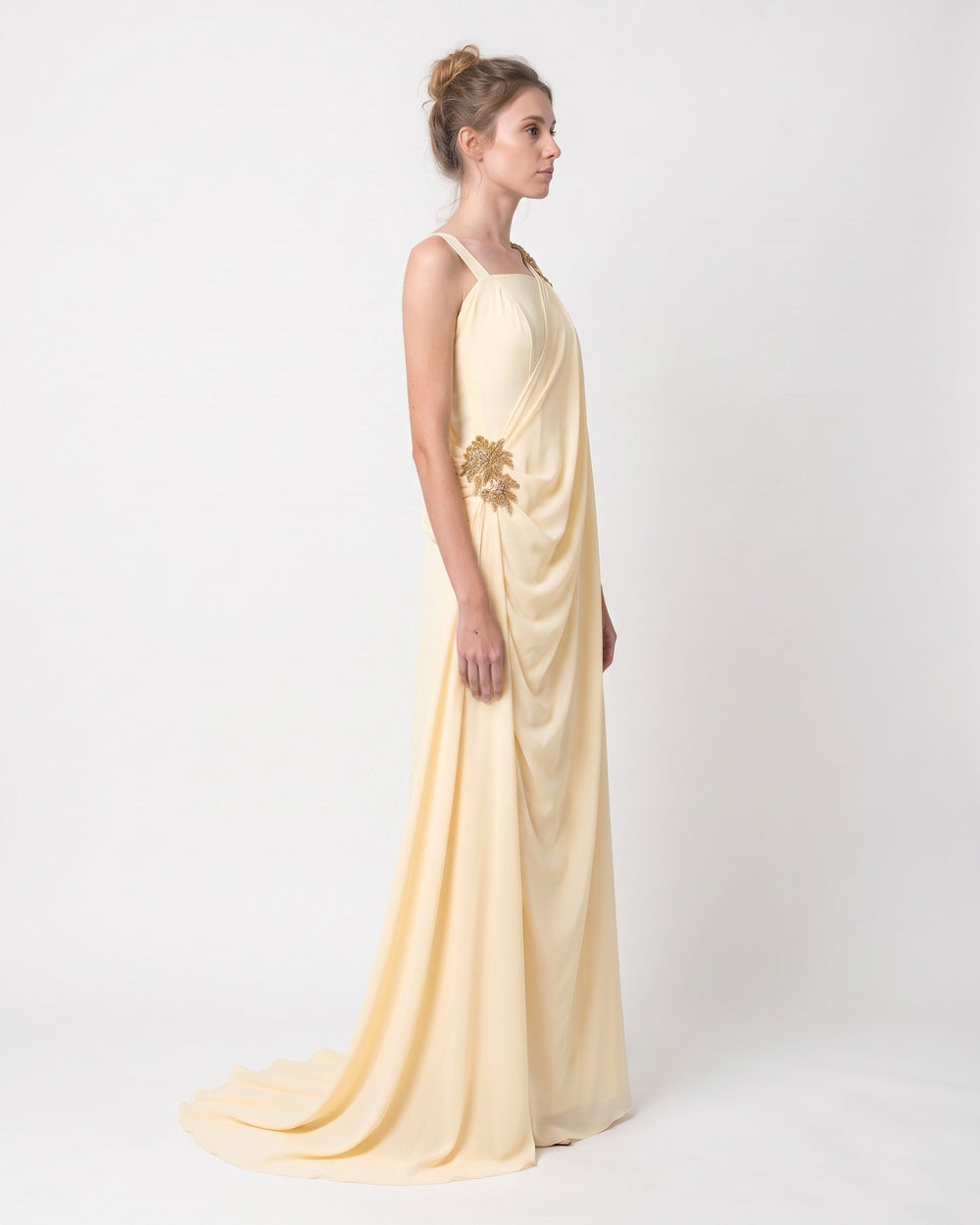 Soleil Drape Gown – front view